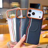 Magnetic Color-blocking Phone Case For iPhone