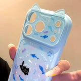 Black Cat Fish Phone Case For iPhone