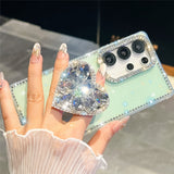 Glitter Heart Phone Case For Samsung