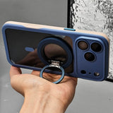 Solid Color Frame Airbag Shockproof Phone Case For iPhone