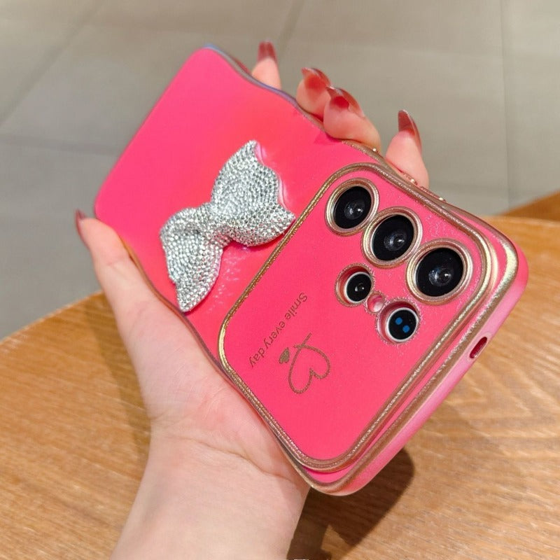 Rhinestone Bow Phone Case For Samsung