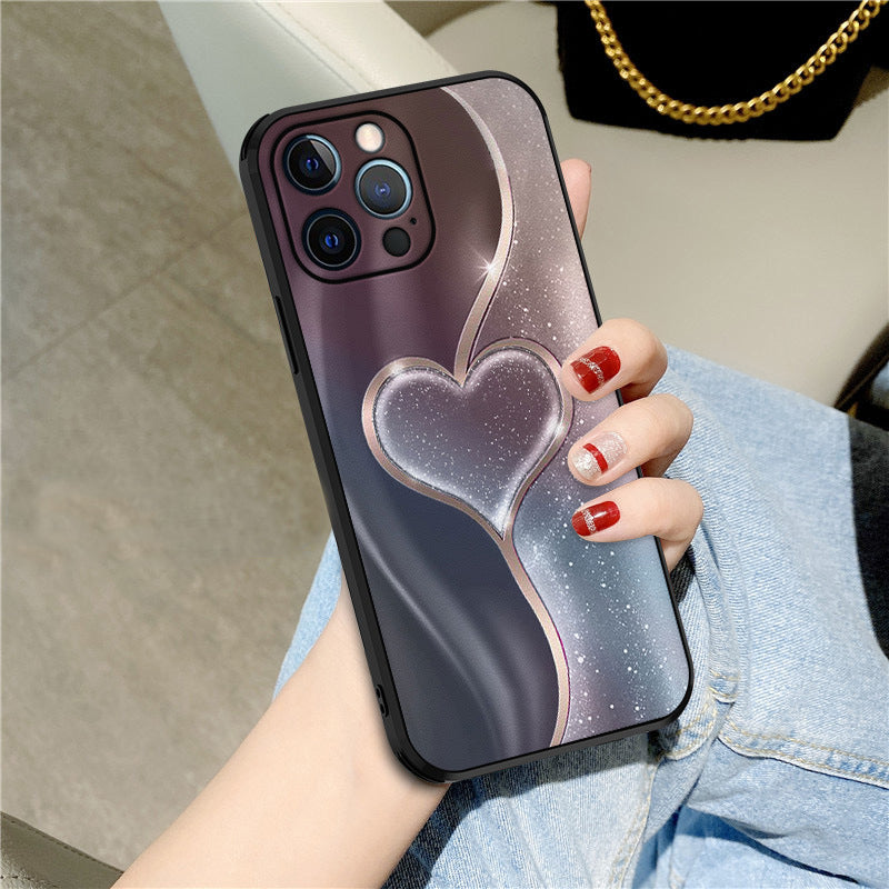 Dark Purple Ryukyu Gold Love Suitable Case For iPhone