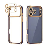 Electroplated Transparent Magnetic Phone Case For iPhone