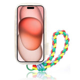 Custodia con cordino Jelly Bean tridimensionale a forma di onda curva per iPhone