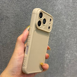 Matte Large View Window Soft Phone Case For iPhone