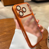 Luxury Plating Matte Hard Phone Case for iPhone 18 17 Air 16 15 14 13 ProMax Camera Lens Film Protector Frosted Shockproof Cover