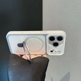 Frosted Heat Dissipation Stand Phone Case For iPhone