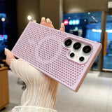 Breathable, shockproof, heat-dissipating magnetic phone case for Samsung