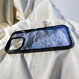 Black Texture Water Hard Phone Case For iPhone