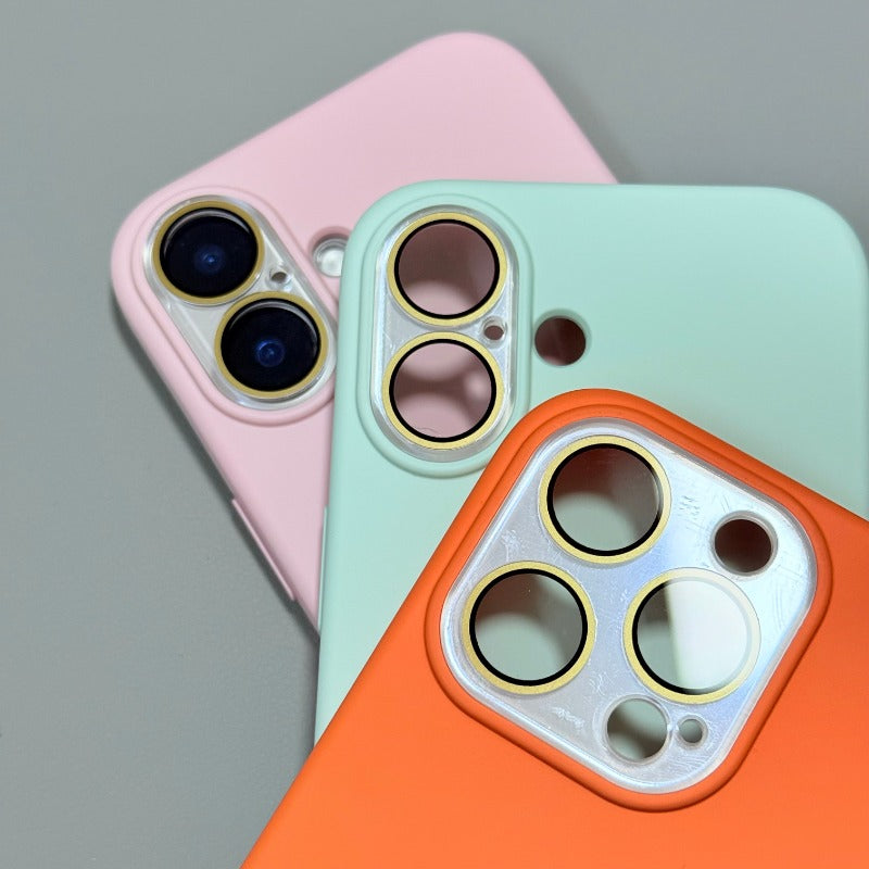 Liquid Silicone Lens Film Phone Case For iPhone