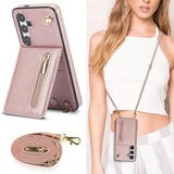Crossbody Cards Solt Bag Zipper Wallet Case For Samsung