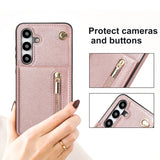 Crossbody Cards Solt Bag Zipper Wallet Case For Samsung