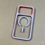 Two-in-one Color-blocked Drop-proof Acrylic Magnetic Phone Case For iPhone