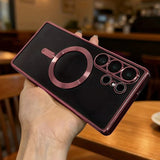 Plating Transparent TPU Wireless Charge Case For Samsung