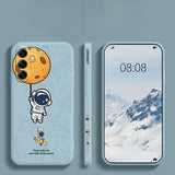 Astronaut Liquid Silicone Phone Case For Samsung