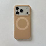 Minimalist Solid Color Wireless Charging Phone Case For iPhone