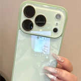 Candy Color Tempered Glass Camera Protection Case For iPhone