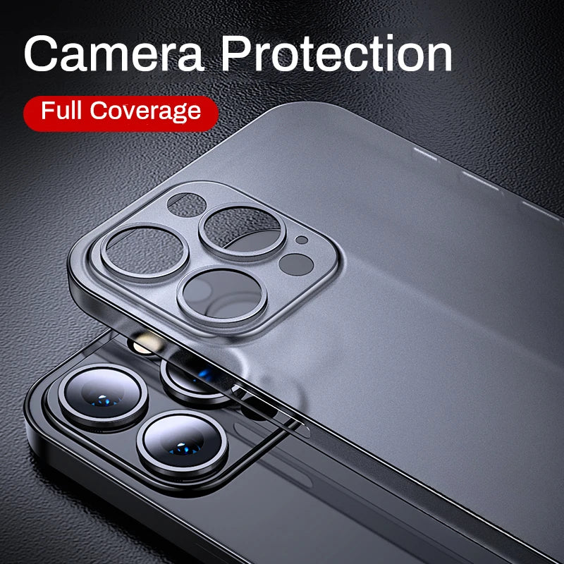 Ultra Thin Matte Translucent Case For iPhone