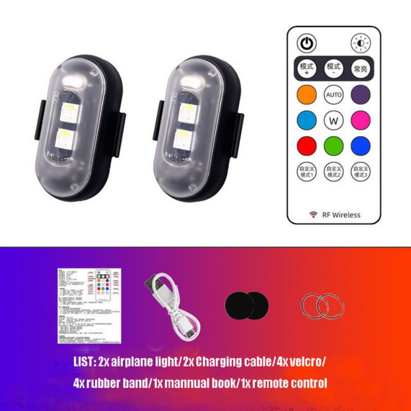 Colorful Car LED Light, Wireless Remote Control LED Strobe Light