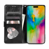 Zipper Glitter Wallet Leather Case For iPhone