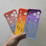 Cat-shaped Cutout Frameless Phone Case For iPhone