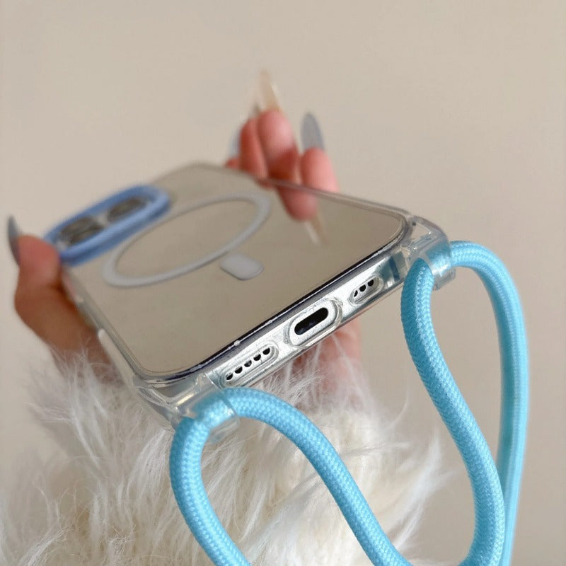 Mirror Crossbody Strap Case For iPhone