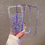 3-in-1 Glitter Epoxy Resin Bracelet Phone Case For iPhone
