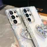 Glitter Heart Phone Case For Samsung