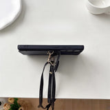 3D Cute Love Heart Crossbody Card Holder Phone Case For Samsung