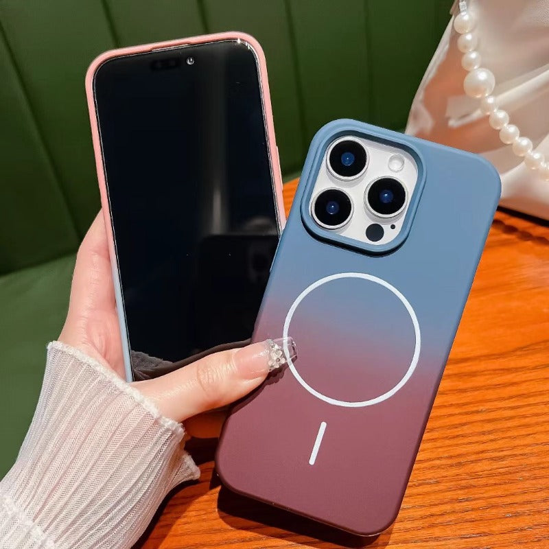 Two-color Gradient Magnetic Phone Case For iPhone