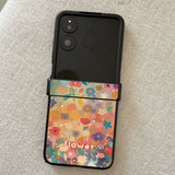 Colorful Flower Hinged All-inclusive Phone Case For Samsung Z FLIP