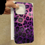 Leopard Print Stylish Lovely Heart Soft Phone Case For iPhone