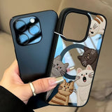 Cat-shaped Magnetic Phone Case For iPhone