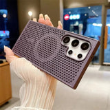 Breathable, shockproof, heat-dissipating magnetic phone case for Samsung