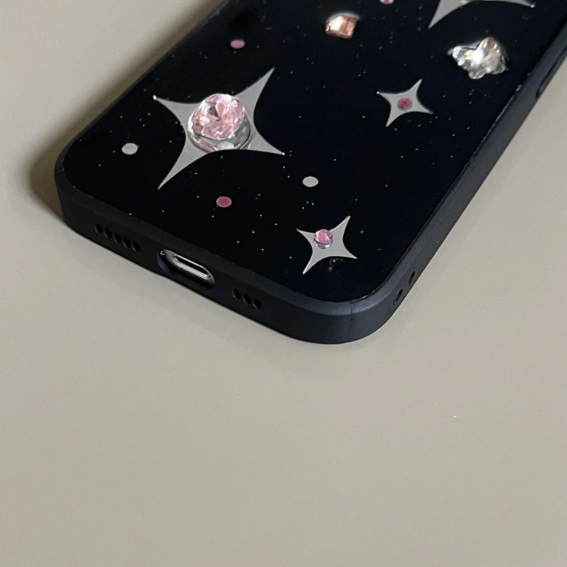 3D Rhinestone Star Phone Case For iPhone