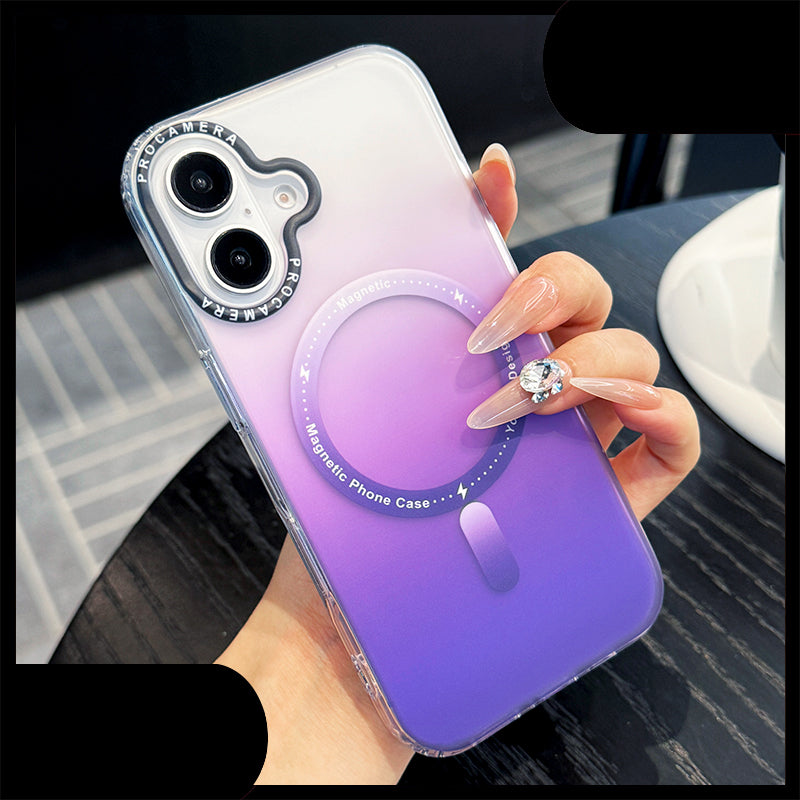 Gradient Magnetic Ultra-thin Silicone Phone Case For iPhone