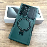 Shockproof Magnetic Armor Wireless Charge Case For Samsung
