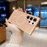 Breathable, shockproof, heat-dissipating magnetic phone case for Samsung