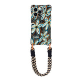 Flower Four-corner Lanyard Anti-fall Phone Case For iPhone