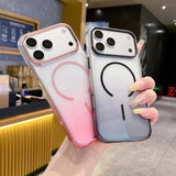 Transparent Gradient  Magnetic Phone Case for iPhone