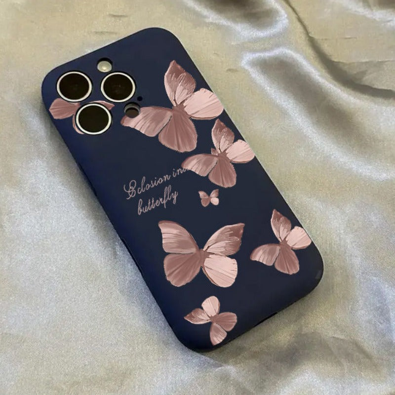 Lens Flat Silicone Case For iPhone