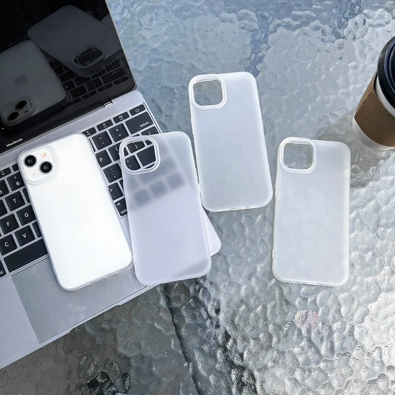 Transparent  Soft TPU Matte Phone Case For iPhone