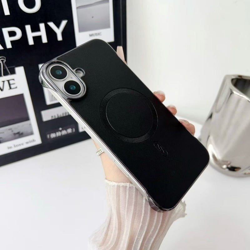 Ultra-thin Magnetic Frameless Leather Phone Case For iPhone