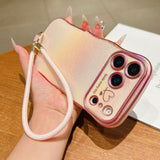 Gradient Lanyard Phone Case For iPhone