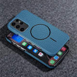 Carbon Fiber Pattern Magnetic Case For Samsung