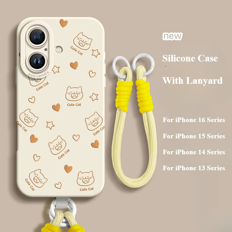 New Silicone Phone Case with Lanyard For iPhone