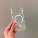 Transparent Magnetic TPU Shockproof Phone Case For iPhone