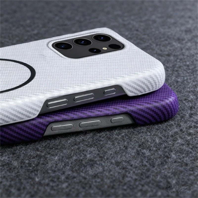 Carbon Fiber Pattern Magnetic Case For Samsung