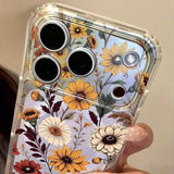 Retro Bouquet Transparent Magnetic Phone Case For iPhone
