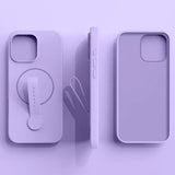 Liquid Silicone Magnetic Ring Phone Case For iPhone